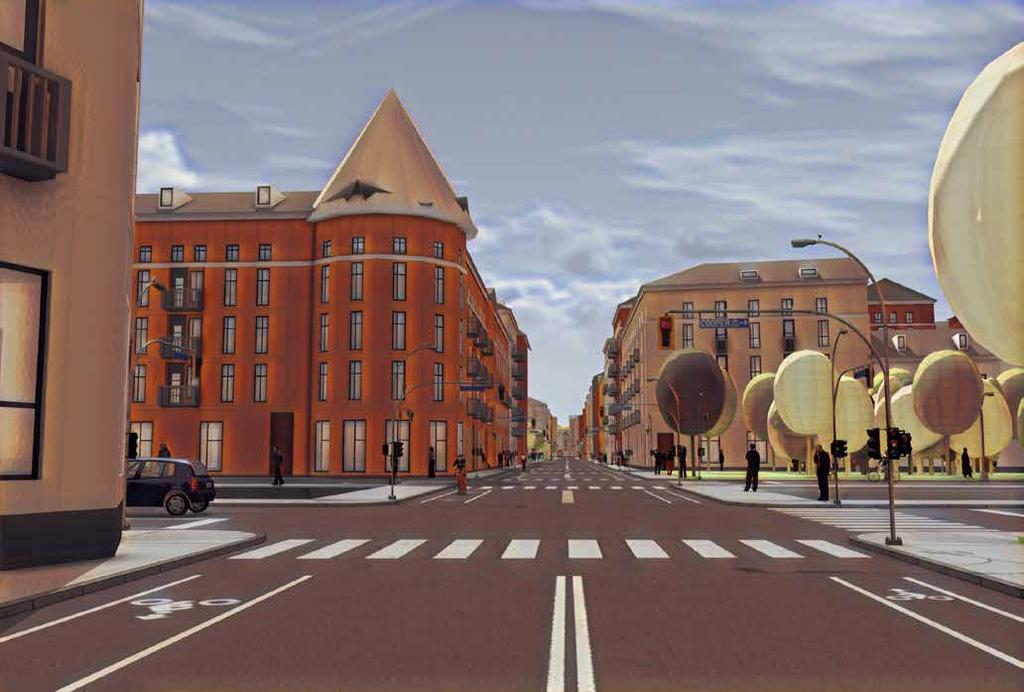 15 meters gata: Bergslagsgatan år väst vid korsningen med