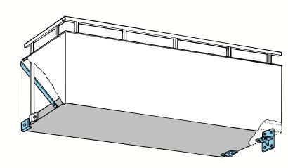 TYP MED STÅLRÄCKE (MOT GÅRD) Infästningprincip: Infästning i hushörn typ: Weland Aluminium ELEVATIO Strävan är att lösa