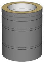 Modulbenämning M4 Rörmodul 0 med rökgasspjäll, Bygglängd 935mm.