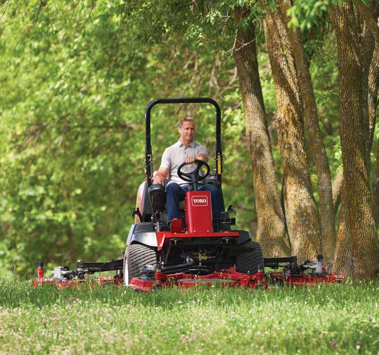 GROUNDSMASTER HUVUDFUNKTIONER I KORTHET SMART POWER Bränsleeffektivitet Optimerad klippning under alla