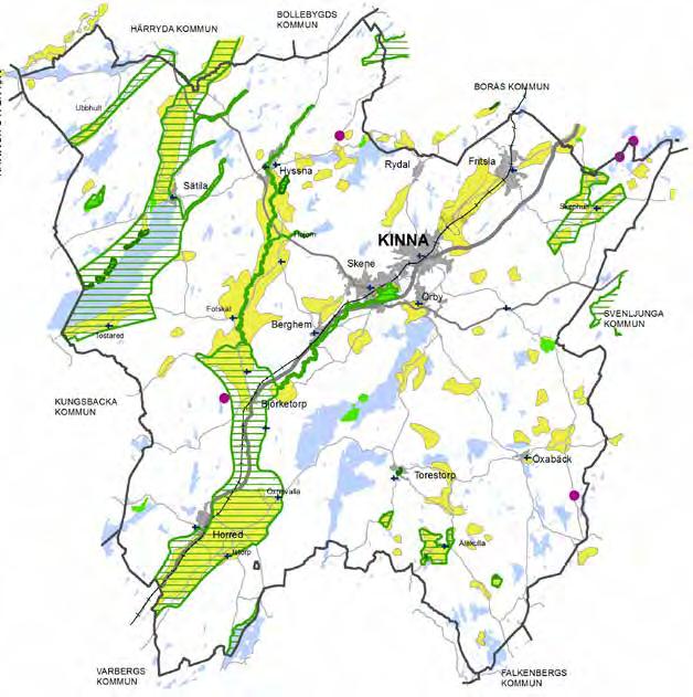 områden upptagna i Naturvårdsprogrammet och naturreservat kan förhindra eller begränsa möjligheten för LIS.