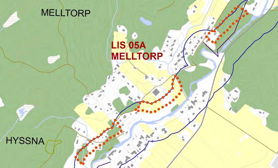 gelse med 10-20 nya bostäder i 05C respektive 05D och 5-10 i 05E. De bör utformas småskaligt och smälta in i omgivande natur och bebyggelse.