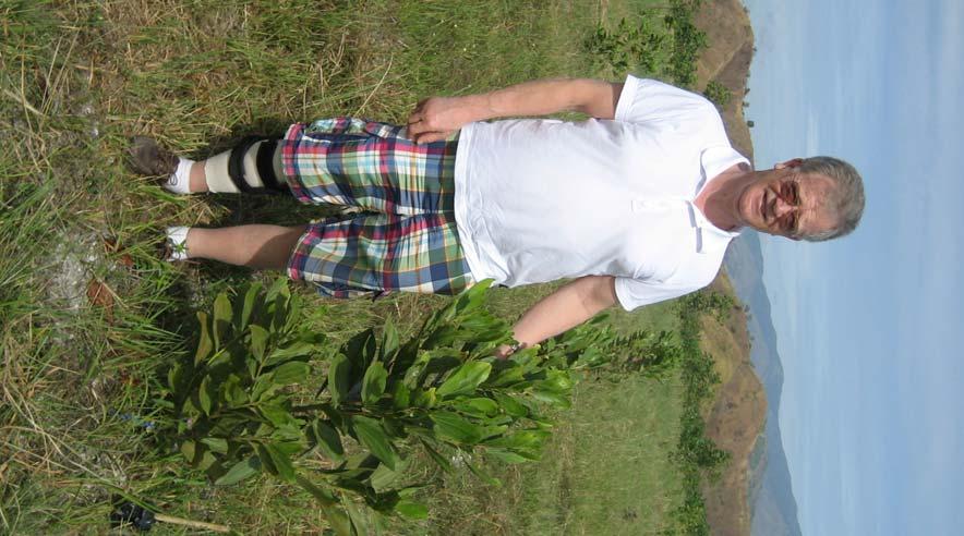 Sven-Åke utsåg en accacia, planterad 2010, till sitt