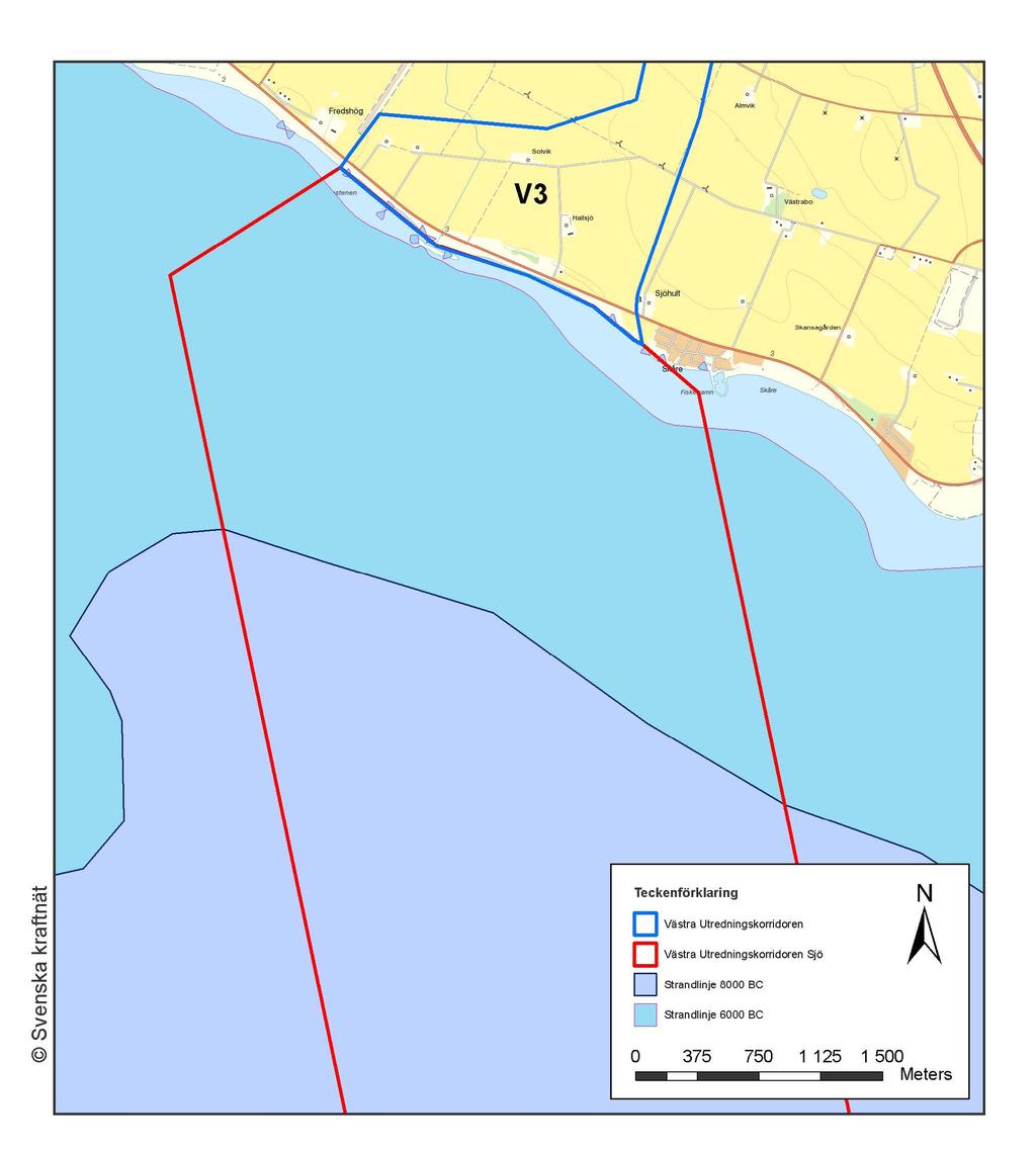 HANSA POWERBRIDGE 47 7.2.3 Kulturmiljö Förutsättningar Utredningskorridoren innefattar enligt FMIS (Fornminnesregistret) två lämningar i havet (Bilaga 2-4).