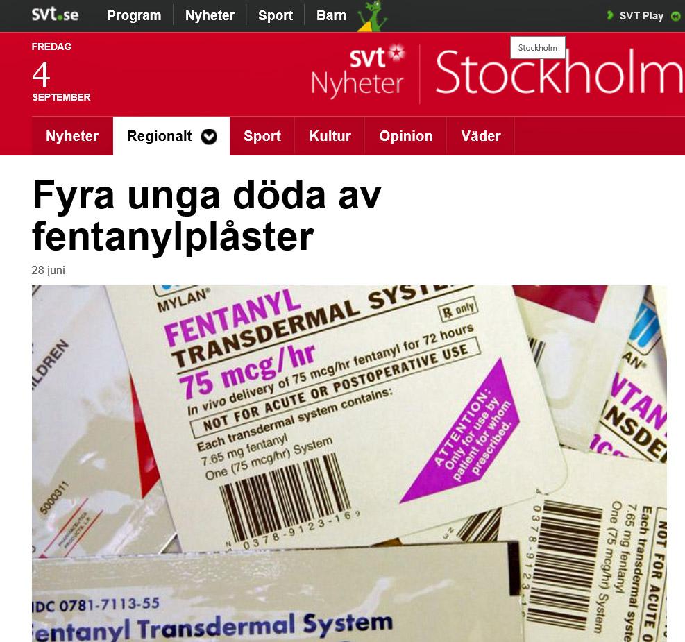 Missbruk av fentanylplåster