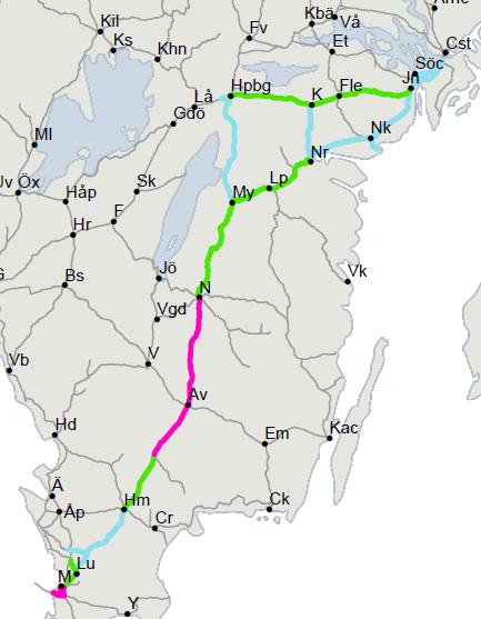 Projekt ERTMS Inkopplingsordning Scanmed Öst (Korridor B) Upphandling för Projektering av BH under 2019 Upphandling för Projektering av BH slutet 2018 Projektering av BH påbörjas hösten 2018