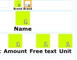 Dra kopplingen UnitPricebefore till rätt textfält, släpp efter koppligen Free text. 7. Gå till läget Information 8.