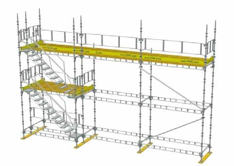 förutsättningar Allmänt Tvärgående inplankning HAKI Universal med tvärgående inplankning byggs med fackbredd 120 alternativt 1 mm och med facklängd 100, 10, 200, 20 eller 300 mm samt med 2000 eller