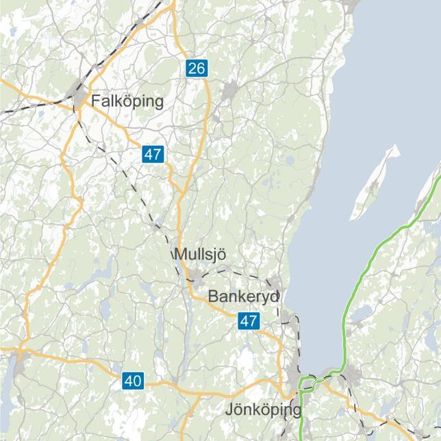 Rälsbyten Falköping Mullsjö, Mullsjö Bankeryd, Jönköping C Vad?