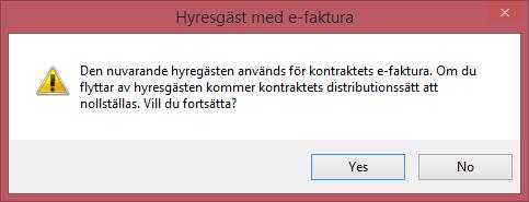 När du kopplat ny hyresgäst till kontraktet, markera personen och du markera fr o m när kopplingen ska ske och att den omfattas av utskick och skrivs ut på avi.