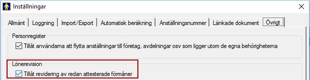 Attestering När lönesättande chef är nöjd med revisionen kan han/hon välja gå till funktionen Lönerevision för att attestera. Det går att attestera en och en eller alla samtidigt.