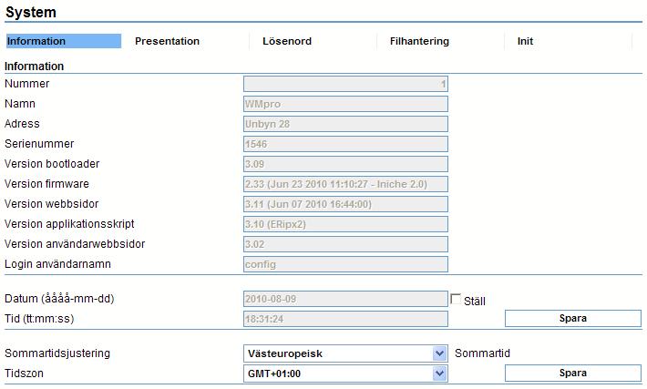 3 Kommunikation 3.7.2 Tidszon En annan viktig inställning för att klockan ska gå rätt är att rätt tidszon ställts in.