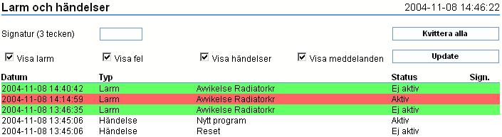 Man kan också lägga till texten A eller B- larm i den E-post som sänds vid larm. På detta sätt kan larmen sorteras av mottagaren.