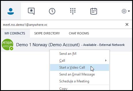 Ansluta till ett möte från Lync / Skype for Business Ringa ett videosamtal ifrån Skype är inte svårt.