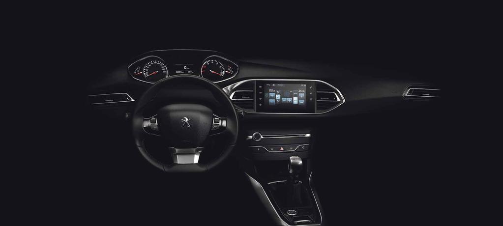 PEUGEOT i-cockpit Peugeot 308 sätter ny standard när det gäller interiör ergonomi. i-cockpit står för en förarmiljö som ger föraren en omedelbar och tydlig körupplevelse.