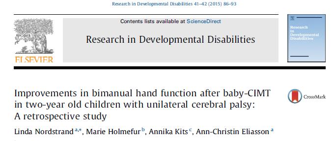 Kan tidig handträning, baby- CIMT, vara effektiv?