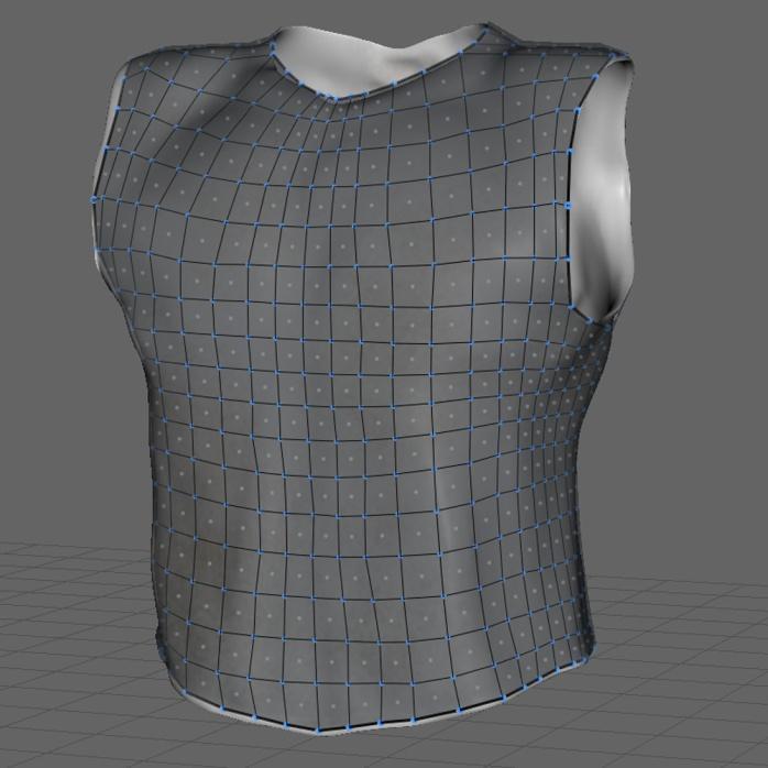 Bild 5: Low-poly mesh på high poly mesh i Topogun Efter att jag har skapa en början på min mesh så använder man Simple create för att bygga upp den över hela meshen och man använder Bridge för att