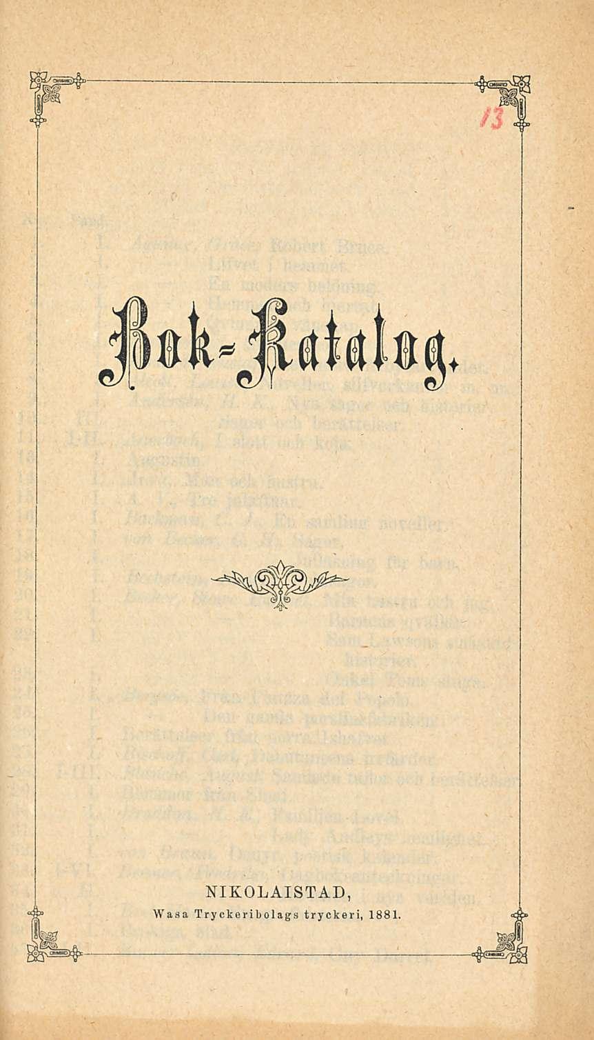 Bok-Katalog NIKOLAI ST AD,