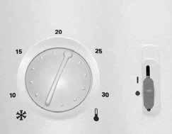 KYLFUNKTIONENS RUMSTERMOSTAT (TILLBEHÖR MOT EXTRAKOSTNAD, TILLVAL) Rumstermostaten är avsedd för frigivning och avstängning av kylfunktionen: Variant 2: Automatisk omkoppling från uppvärmning till
