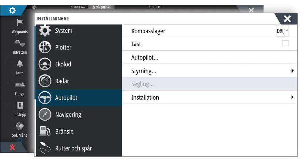 Välja arbetsprofil AP70/AP80 kan ställas in med 6 olika arbetsprofiler med olika arbetslägen och preferenser. Använd AP70-/AP80-styrningen för att ställa in de olika arbetsprofilerna.