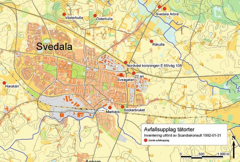 4.6 Miljö och riskfaktorer MILJÖ OCH RISKFAKTORR AVFALLSUPPLAG I kommunen finns inga upplag i drift. Avfallet transporteras SYSAV:s anläggning till i Malmö (Spillepengen).