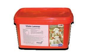Vilolix Lammas innehåller också en tillsats av vitaminer, spårämnen, urea och protein.