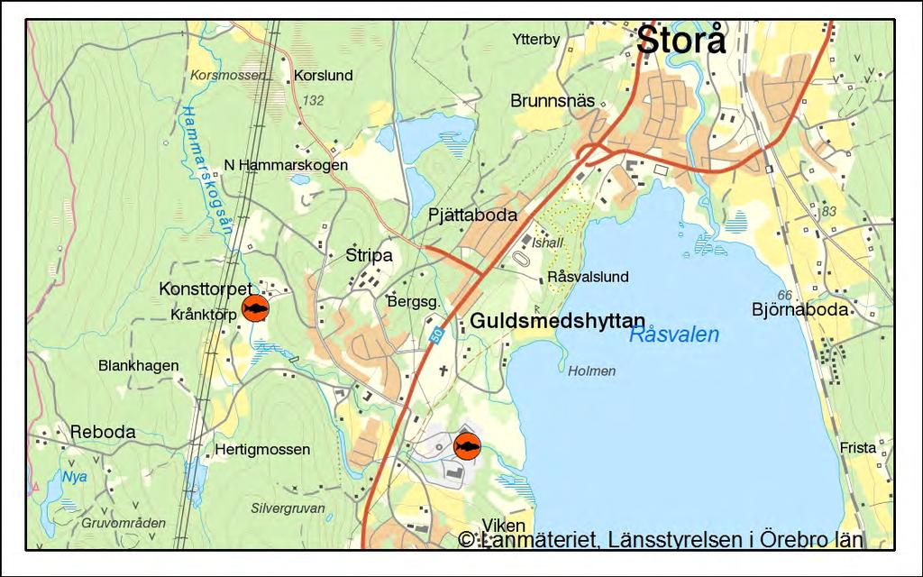från flottledsrensning. Under 2009 bytte Vägverket ut vägtrumman vid Danshyttan till valvbåge vilket gör att ett vandringshinder eliminerats. Elfiskestationerna i Hammarskogsån.