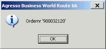 Lathund - Registrering av försäljningsorder AGRESSO Logistik 35 Klicka OK. Nu är ordern klar att faktureras.