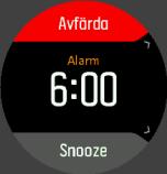 ringer på samma tid varje dag, oavsett veckodag 2. Ställ in timme och minuter och stäng inställningarna. När alarmet ringer kan du stänga av det eller välja snooze-funktionen.