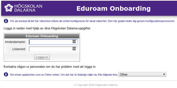 se, då presenteras du med sidan för onboarding.