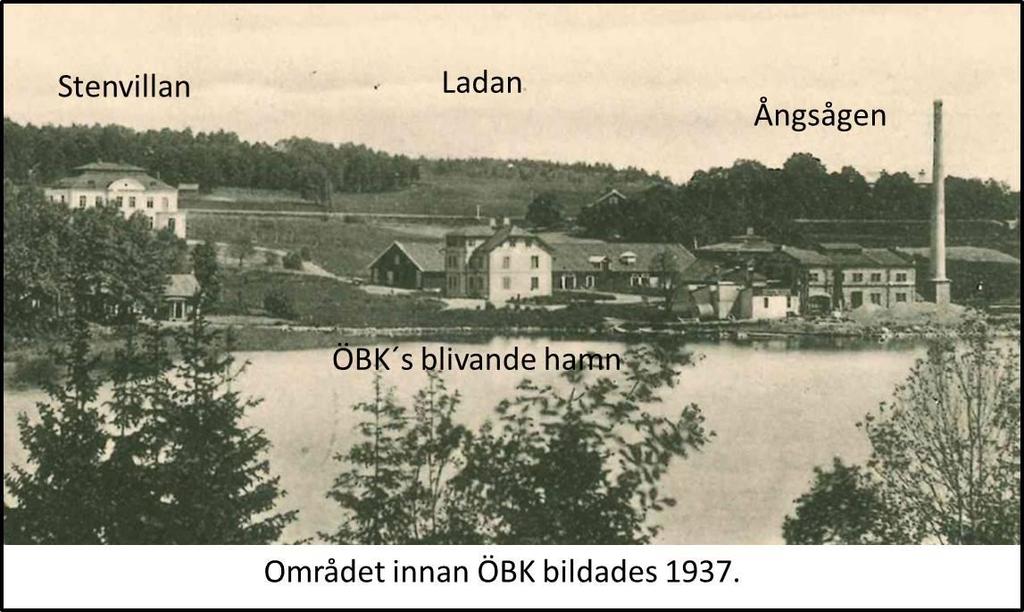 Ett axplock ur ÖBKs tidiga historia och utveckling Området där båtklubben låg fram till 1983 tillhörde från början Igelsta Ångsåg som då hade en pråmslip där.