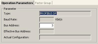 4. Konfiguration av PROFIBUS-anslutningen 4.1 Inställning av slavadress Den isatta PROFIBUS-modulen registreras automatiskt när motordrivsteget kopplas till.