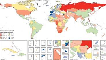 Observerat minus förväntat SDG index 2015 Hälsorelaterade indikatorer Kenya