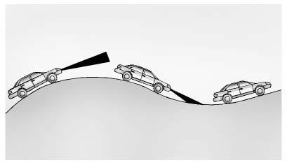 Föraren måste ofta ta över acceleration och bromsning i branta backar, särskilt vid tillkopplad släpvagn. Om bromsarna ansätts kopplas ACC ur. Koppla ur ACC Det finns tre sätt att koppla ur ACC:.