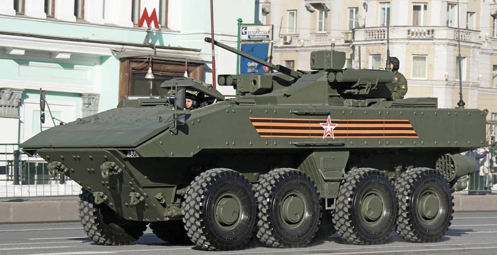 ÅRSRAPPORT 2015 Bilaga 2016-02-26 Sida 19 (131) 4.3. Pansarskyttebil Bumerang Bumerang är ett hjulgående fordonskoncept utvecklat av det ryska företaget Vojenno- Promysjlennaja Kompanija (VPK).