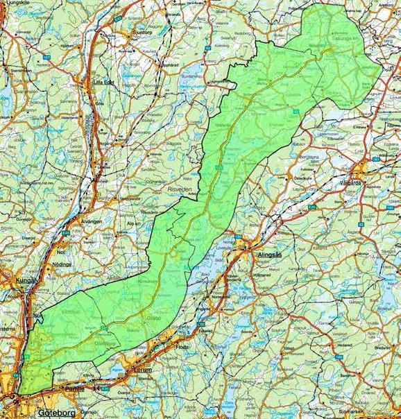 Regioner: Västra Götaland och Skåne LAB 190 modellområde, landskapet kring en väg (VGR) Landskapsforum