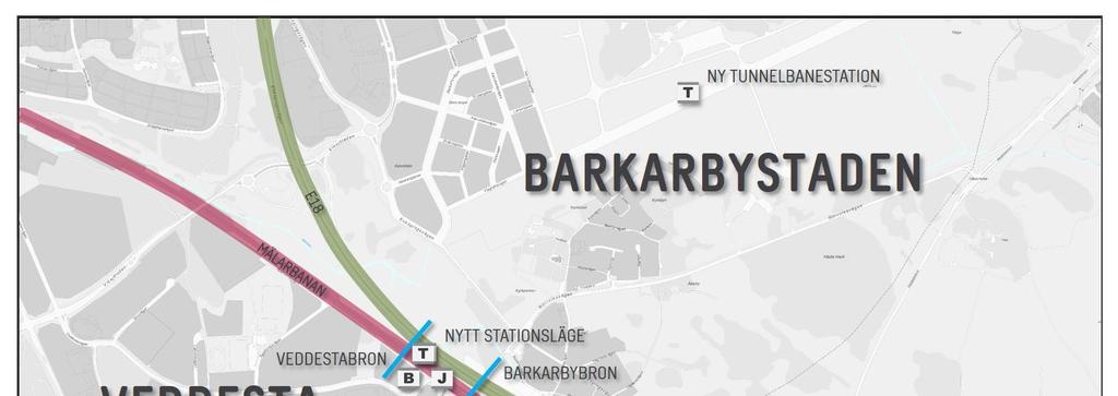 Utredning 1(52) Inledning Bakgrund Sedan tidigare pågår Trafikverkets arbete med att bygga ut Mälarbanan till fyrspår, bland annat på sträckan förbi Barkarby.