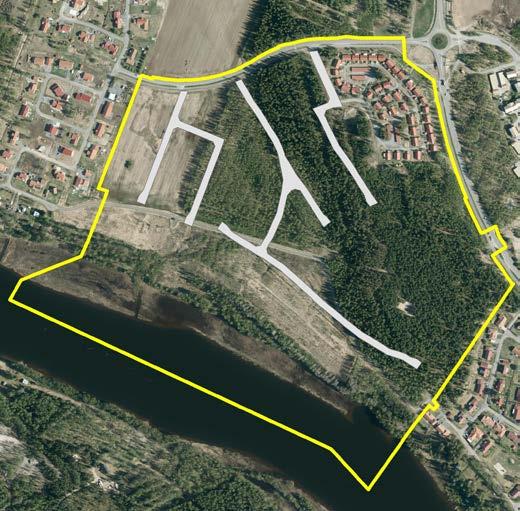 Figur 18. Föreslaget lokalnät som ska försörja det nya bostadsområdets delområden. Kollektivtrafik Linjetrafiken buss nr.