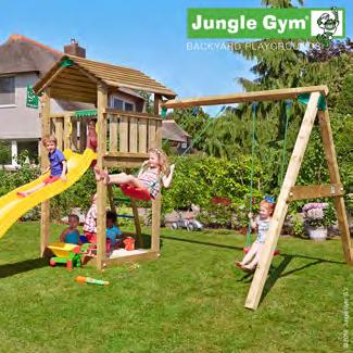 Jungle Gym lektorn med gungmodul och 2 gungor Det kompakta lektornet med en bra grund för utomhuslek.