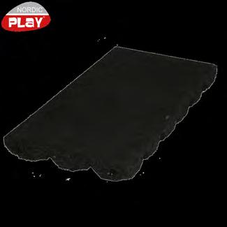 TILLBEHÖR LEKSTÄLLNING NORDIC PLAY Gummi kakel kant 500 x 500 x 45 mm Gummi kakel läggs på gräs och är mycket vällämpad till uppgång/skydd från höjder.