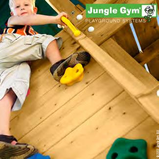 TILLBEHÖR LEKSTÄLLNING Jungle Gym "Rock Wall" Rock wall bestående av färgglada, riktiga klippliknande grepp.