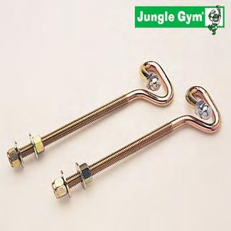 805-296 5741951 Jordankare 1 / 15 Jungle Gym Krokar med millimetergänga Set med 2 stk. inkl. skivor och muttrar.