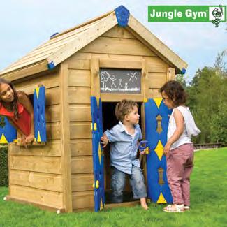 LEKSTUGA Jungle Gym "Lekstuga" - FSC -certifierat Ett mysigt hus med rolig dörr och fönster Jungle Gym Playhouse är en lekstuga i trä och första steget i den enastående 'Grow with me!'-processen.