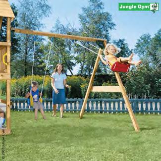 GUNGSTATIV 805-208 0 Träpaket 1 Jungle Gym "Swing Module" - FSC -certifierat Komplett "Gör det själv"-paket, inkl.