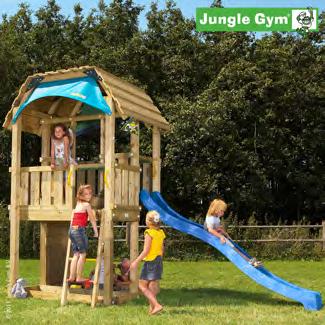 Jungle Gym Barn Stort lektorn med två plattformar och spännande tak Det finns tillgång till alla områden på Jungle Gym Barn, många ingångar och en rutschkana.