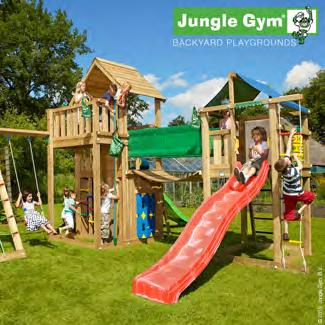 Jungle Gym Lekplatsuniversum 2 Spännande och utmanande lekplats för upp till 35 barn Om du har plats i trädgården har du här möjlighet för att bygga den ultimata lekplatsen till dina barn och alla