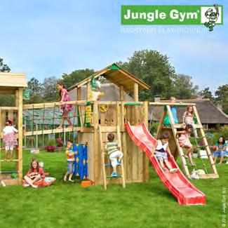 Jungle Gym Lekplatsuniversum 4 Spännande och utmanande lekplats för upp till 32 barn Om du har plats i trädgården har du här möjlighet för att bygga den ultimata lekplatsen till dina barn och alla