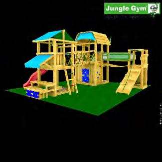 Jungle Gym Lekplatsuniversum 6 Spännande och utmanande lekplats för upp till 36 barn Om du har plats i trädgården har du här möjlighet för att bygga den ultimata lekplatsen till dina barn och alla