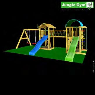 Jungle Gym Lekplatsuniversum 7 Spännande och utmanande lekplats för upp till 21 barn Om du har plats i trädgården har du här möjlighet för att bygga den ultimata lekplatsen till dina barn och alla
