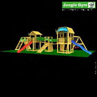 Jungle Gym Lekplatsuniversum 8 Spännande och utmanande lekplats för upp till 21 barn Om du har plats i trädgården har du här möjlighet för att bygga den ultimata lekplatsen till dina barn och alla